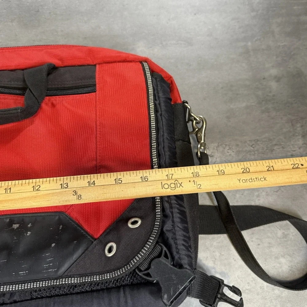 Vintage OGIO Laptop Messenger Bag Black Red Commuter Y2K Cyber Tech‎ Satchel